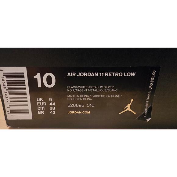 Air Jordan 11 Retro Low “Barons” Size 10 528895-010